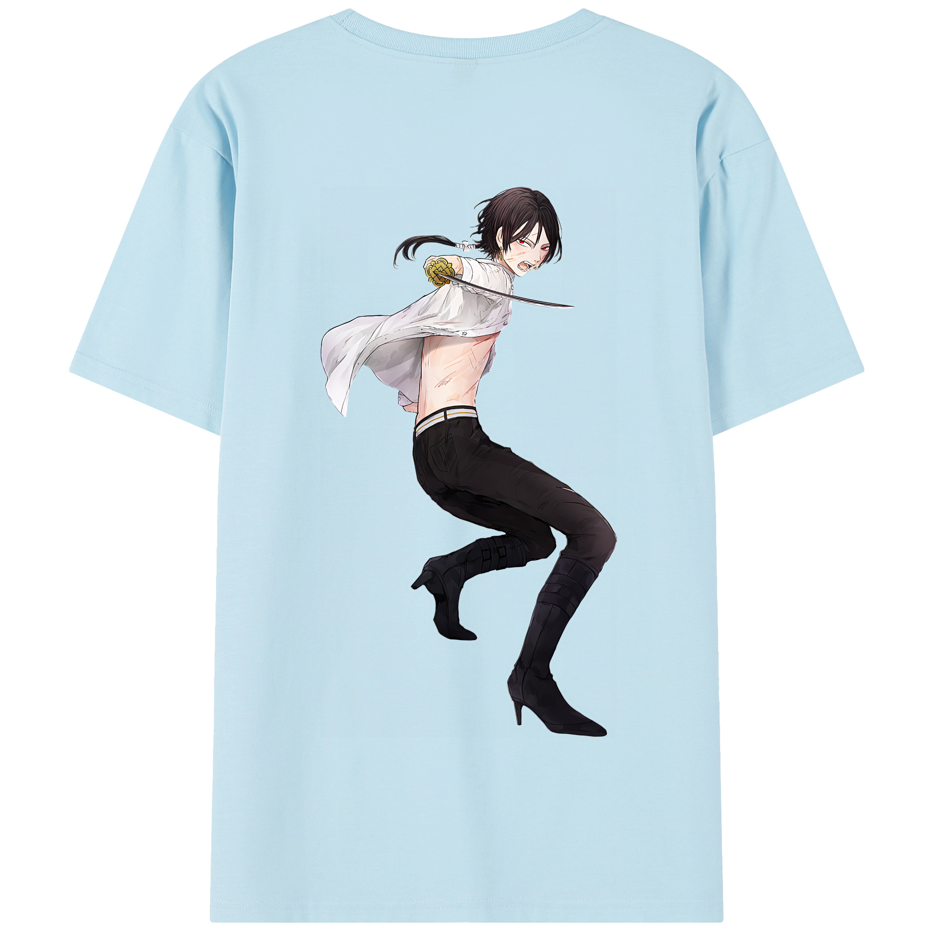 （画像用） 刀剣乱舞 Touken Ranbu 綿100％半袖Tシャツ（背面プリント）